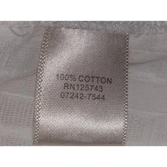 CJ Banks Womens Shirt Top White Button Up Drawstring Waist Cotton Size 5X Plus - Picture 6 of 10